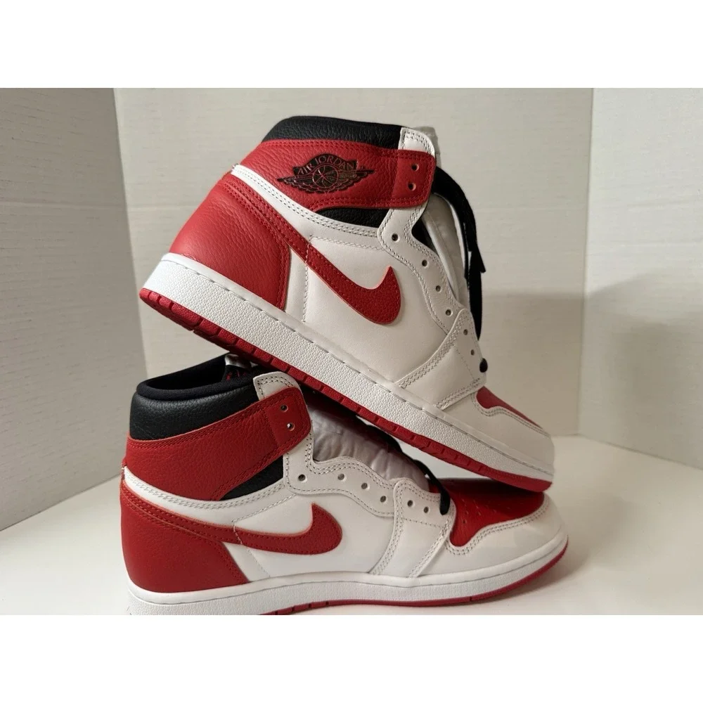 New Air Jordan 1 Retro High OG Heritage White/Red/Black 555088-161 Men's 9.5